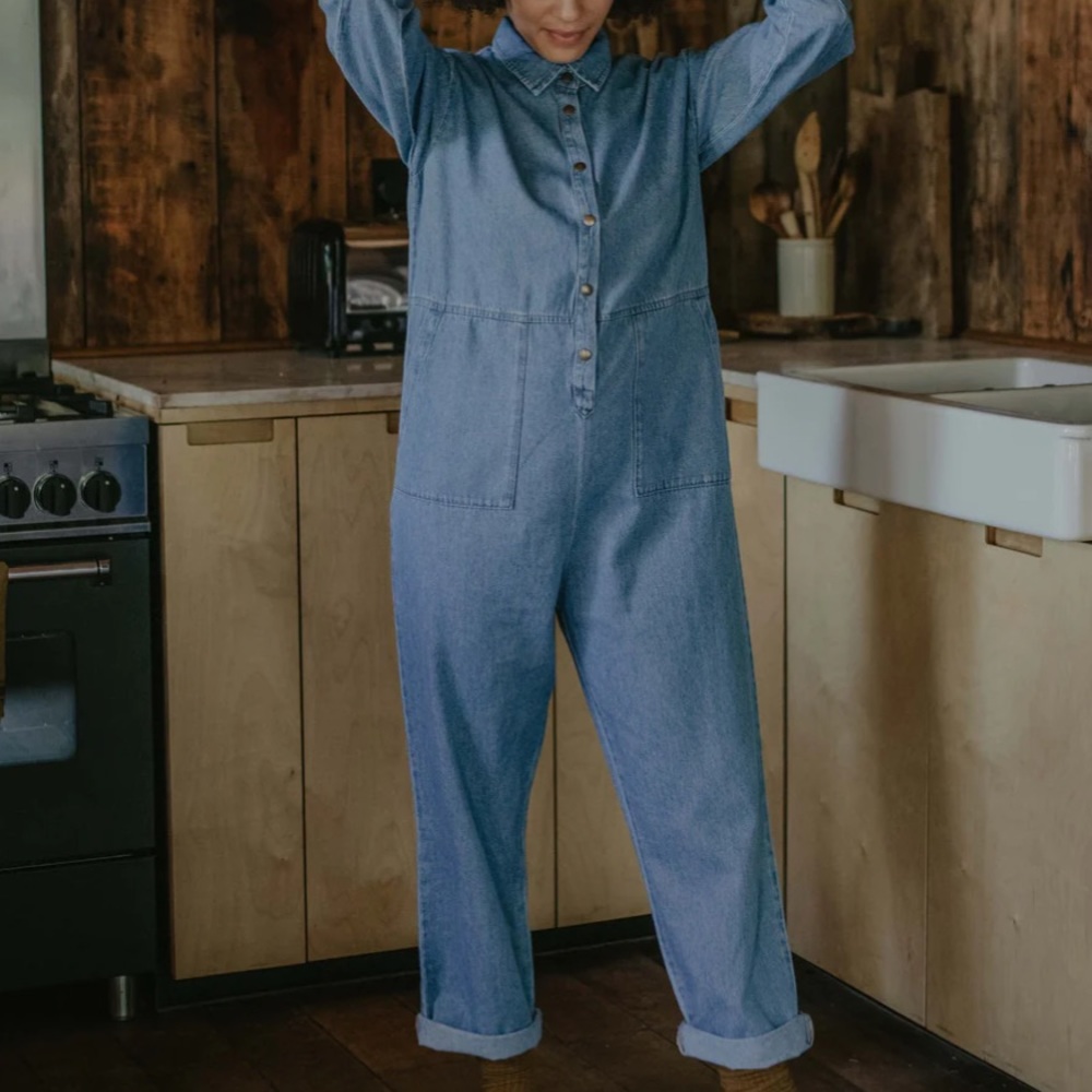 The Simple‎ Folk Denim Boiler Suit Sz US 0 UK 4
